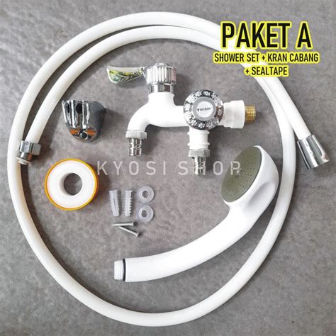 Jual Paket Shower Set Kamar Mandi Dan Kran Cabang 1 2 Inch PAKET HEMAT