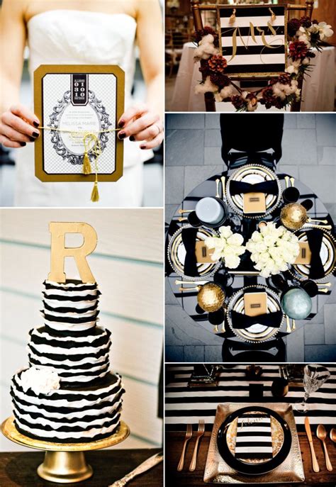 Glamorous Black and Gold Wedding Inspiration | OneWed