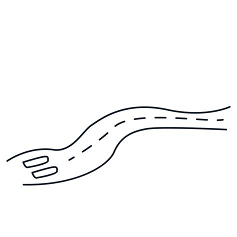 Doodle Style Driveway Vector Illustration Of A Hand Drawn Road