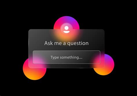 Premium Vector Ask Me A Question Mockup Frame In Glassmorphism