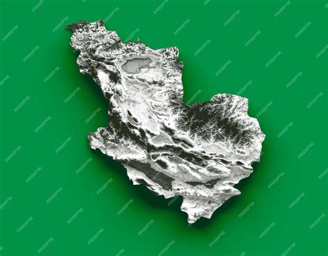 Карта медины с флагом белые и зеленые затененные рельефные карты 3d ...