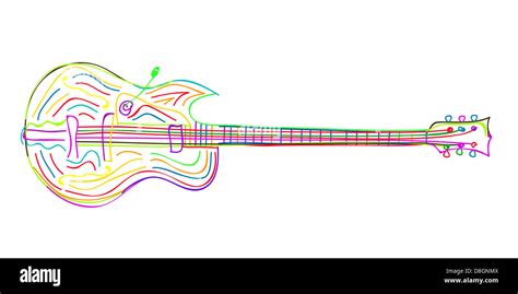 Electric guitar sketch Stock Photo - Alamy