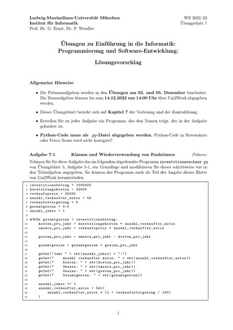 07 Loesung Info Ludwig Maximilians Universität München WS 2022