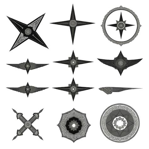 A Collection Of Old Metal Objects Including A Star Wars Star Premium