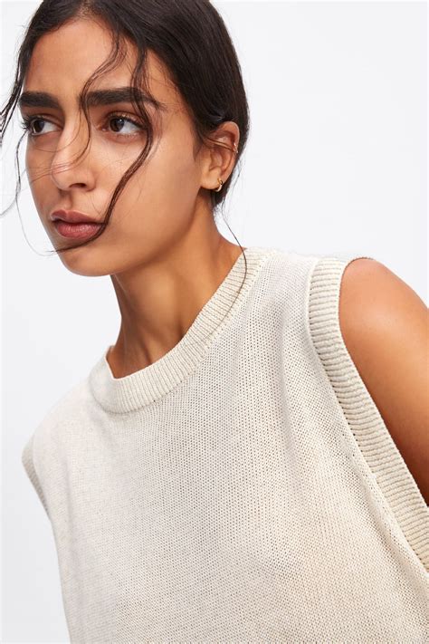 Ribbed Knit Top View All Shirts Blouses Woman Zara United States