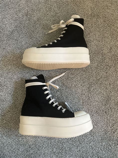 Rick Owens Drkshdw Rick Owens Drkshdw Double Bumper Lace Up Sneakers Grailed