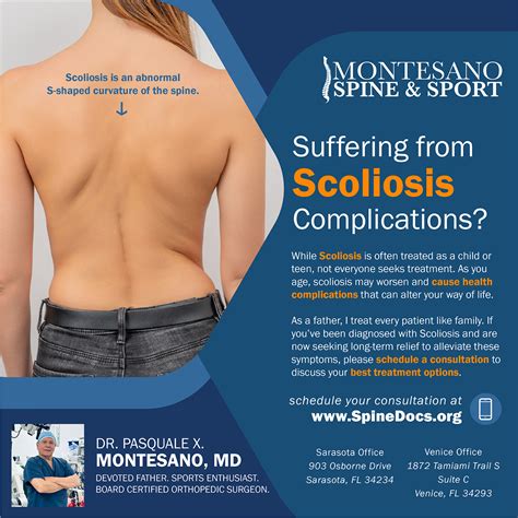 Scoliosis Complications Contact Dr Pasquale X Montesano Sarasota Fl