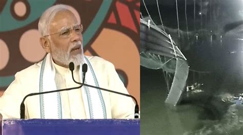 Pm Modi Turns Emotional Recalling Gujarat Bridge Collapse With Teary