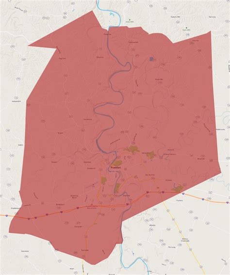 Franklin County Map Kentucky Bank2home