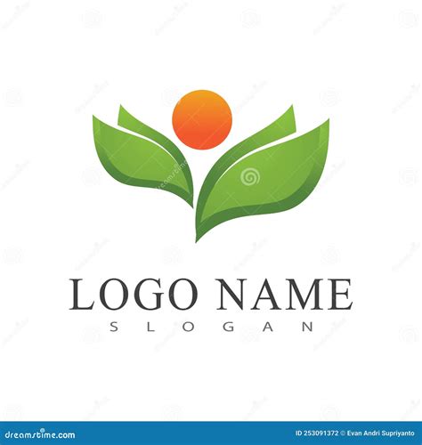 Green Leaf Illustration Nature Logo Design Stock Vector Illustration