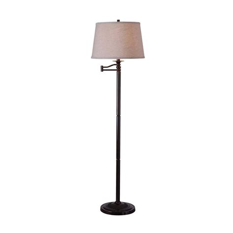 Kenroy Home Riverside 59 In Copper Bronze 3 Way Swing Arm Floor Lamp