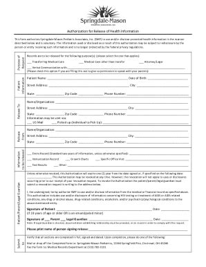 Fillable Online Fillable Online Authorization For Disclosure Of Health