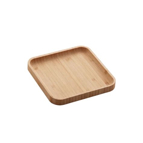 Aluguel BANDEJA quadrado bambu 14 x 14 Fuxica Locações de Kits e