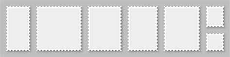 Premium Vector Blank Postage Stamps Frames Set Mockup Postage Stamps