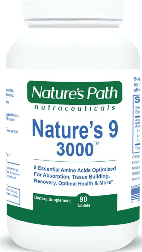 Buy Nature's 9 3000 Essential Amino Acids Supplement, Best EAA Amino Acid Complex All 9 ...