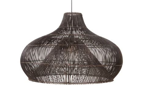 Hanglamp Rotan Cm Zwart Vol Verlichting