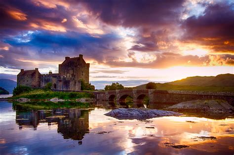 Serene Eilean Donan Castle Hd Wallpaper In Scotland