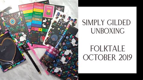 Simply Gilded Box October 2019 Folktale Planner Subscription Box