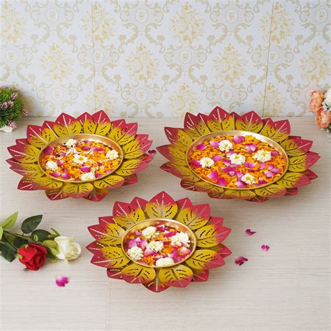 Diwali Diya Decoration With Flowers