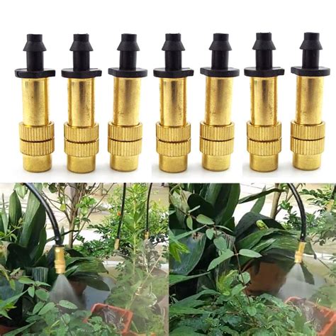 10pcs 4 7 Tube Copper Spray Nozzle Fogger Watering Irrigation Misting