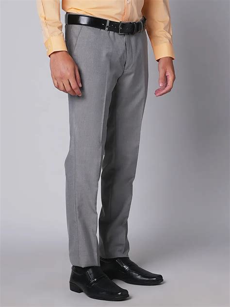 Oxemberg Men Slim Fit Solid Formal Trouser