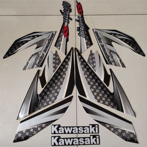 ORI Striping Kawasaki Ninja Ss 150 Standar 2012 Hitam Stiker Motor