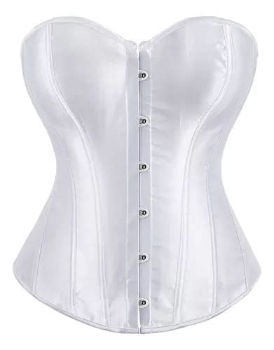 Corpete Corset Liso Modelador Corselet Luxo Espartilho Cetim