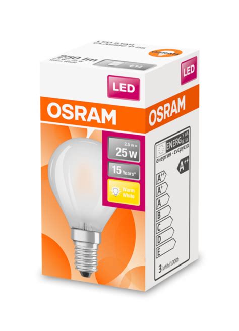 Osram Led Star Clasp 230v 2 5w 827 E14 Nodim A Sklo Matné 250lm 2700k