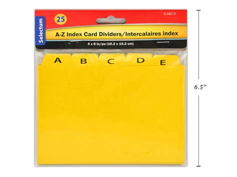 Index Cards Dividers A Z 4x6 Lps Sl58513