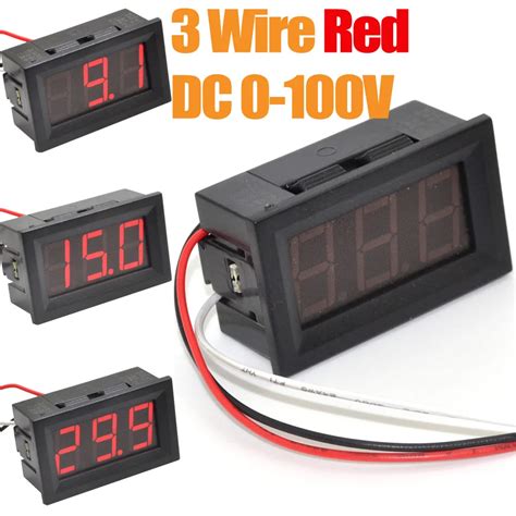 Aliexpress Buy 4pcs 3 Wire DC0 100V DC0 99 9V Red LED Digital