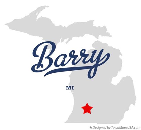 Map of Barry, MI, Michigan