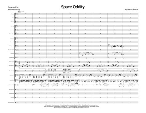 Space Oddity Arr Jacob Picking By David Bowie Sheet Music For