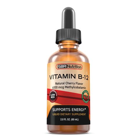 Extra Strength 6000mcg Vitamin B12 Sublingual Liquid Drops Methylcobalamin Vit B 12 Supports