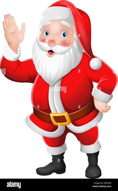 Cartoon Santa Claus waving hand Stock Vector Image & Art - Alamy