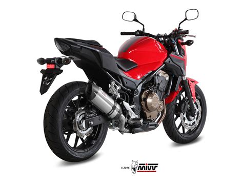 Échappement Homologué Mivv SUONO Acier inox pour Honda CB 500 F 16 18