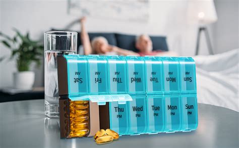 7 Day Extra Large Pill Organizer 2 Times A Day Weekly Pill Box Twice A