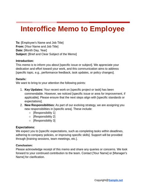 Free Interoffice Memo Samples Word Pdf