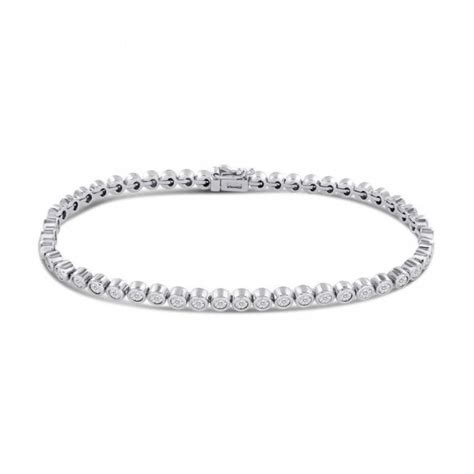 9ct White Gold Diamond 0 50ct Tennis Bracelet