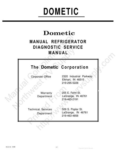 Dometic Rv Fridge Parts List Pdf