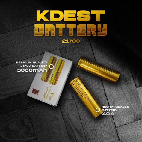 Jual DapurCantik KDEST 21700 5000mAh 40A Authentic Battery Baterai