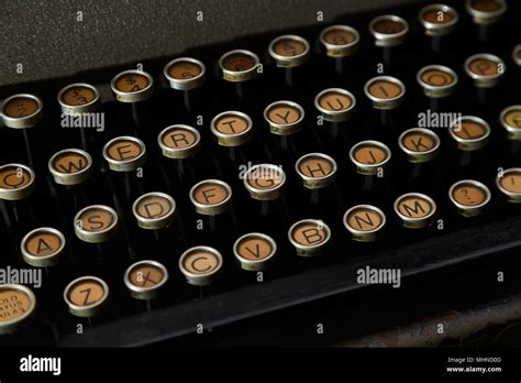 Old typewriter keyboard. Vintage Stock Photo - Alamy