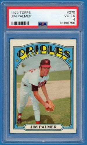 Topps Baseball Jim Palmer Psa Vg Ex Ebay