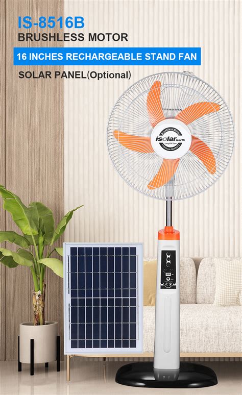 16 Inch 12v Dc Solar Fan Solar Powered Ac Dc Rechargeable Fan Price Cheap Stand Solar Fan With