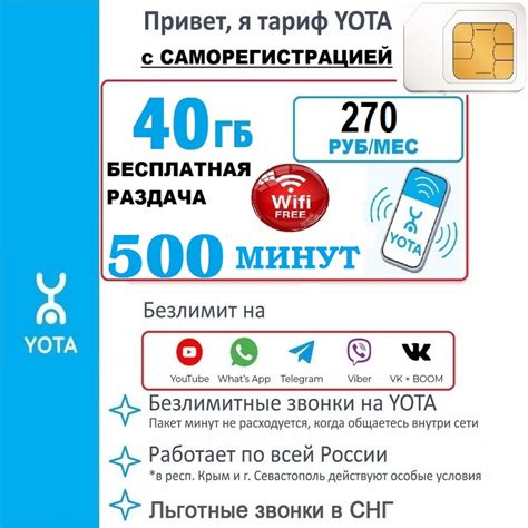 Сим карта YOTA | СПЕЦтариф