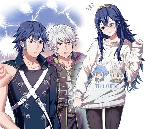 Lucina Robin Robin And Chrom Fire Emblem And 1 More Drawn By Ameno