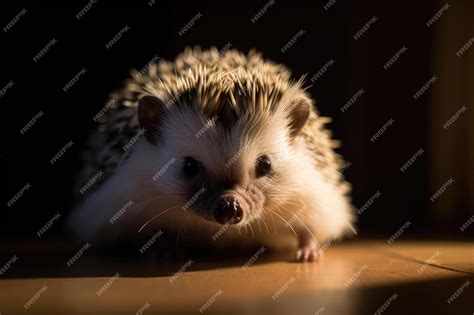 Premium AI Image | Adorable African Pygmy Hedgehog Exploring its ...