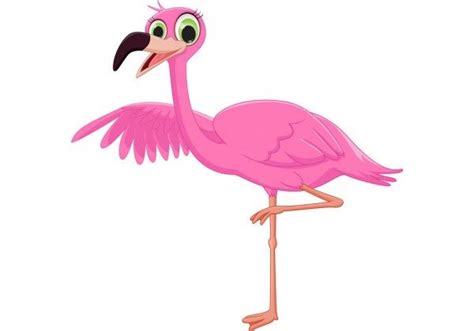 Sticker Flamant Rose Cartoon Le Monde Du Stickers Fr Flamingo Clip