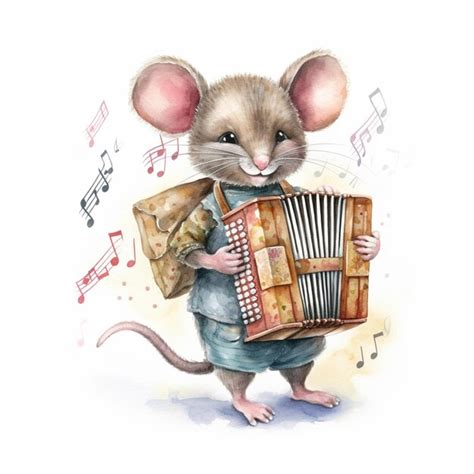 There Is A Mouse That Is Playing An Accordion And Singing Generative Ai