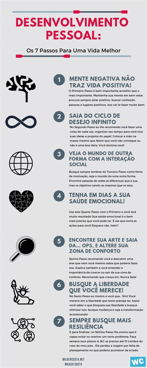 Desenvolvimento Pessoal Passos Para Uma Vida Melhor Infogr Fico