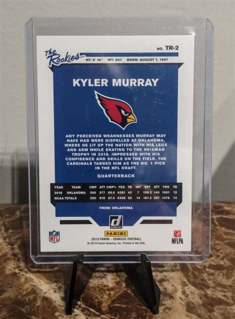 Donruss Football Kyler Murray The Rookies Insert Arizona Cardinals